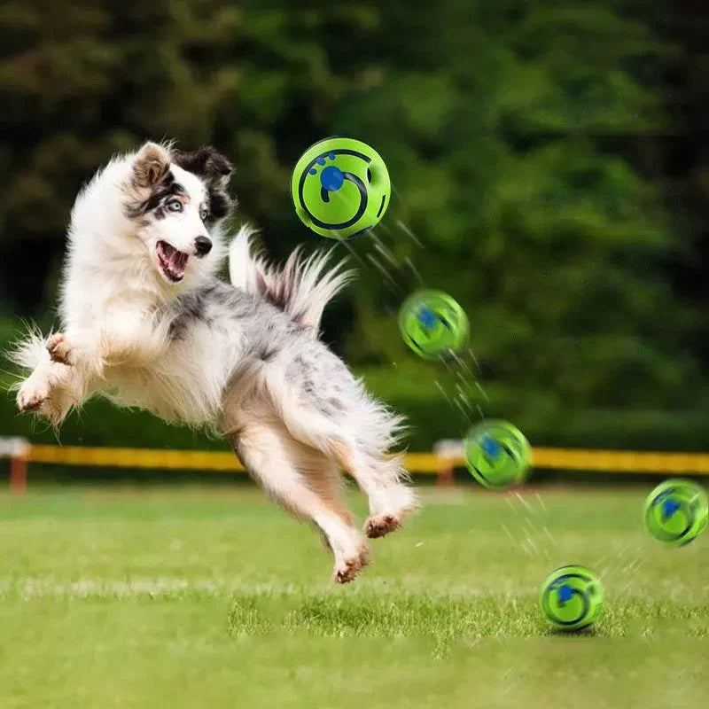 Dog Toy Wobble Wag Giggle Glow Ball – Interactive Dog Attention Toy with Fun Giggle Sounds