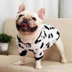 Warm Dog Clothes Cute Print Puppy Pet Clothing French Bulldog Hoodie Winter Dog Pajamas Sweater Coat for Small Medium Dogs Cats