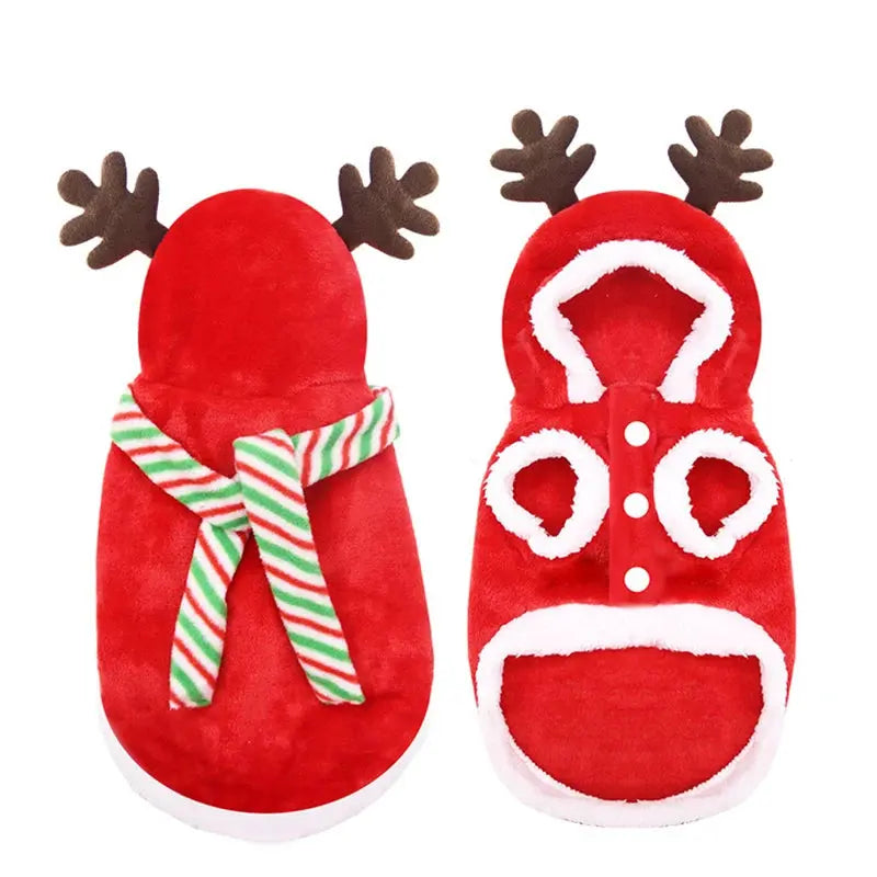 Christmas Dog Clothes for Small Medium Dogs Pet Costume Chihuahua Pets Hoodies Warm New Year Dog Clothing Yorkshire