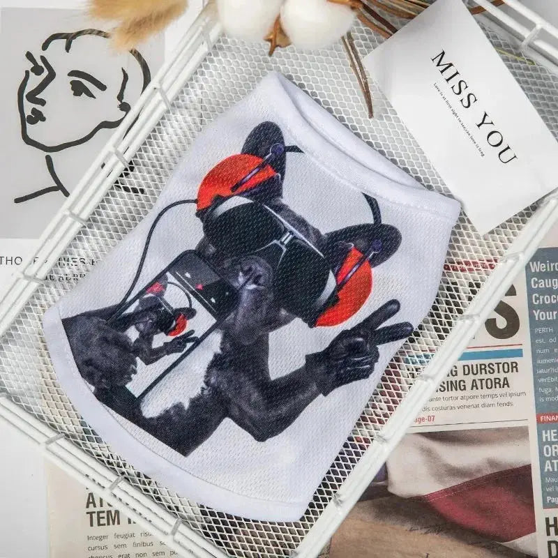 1 PC Lightweight Summer Vest for Pets Chihauhua XS-XXL Big Dogs Clothing Ice Felt Overall Cartoon No Fading Pet Cat Overalls