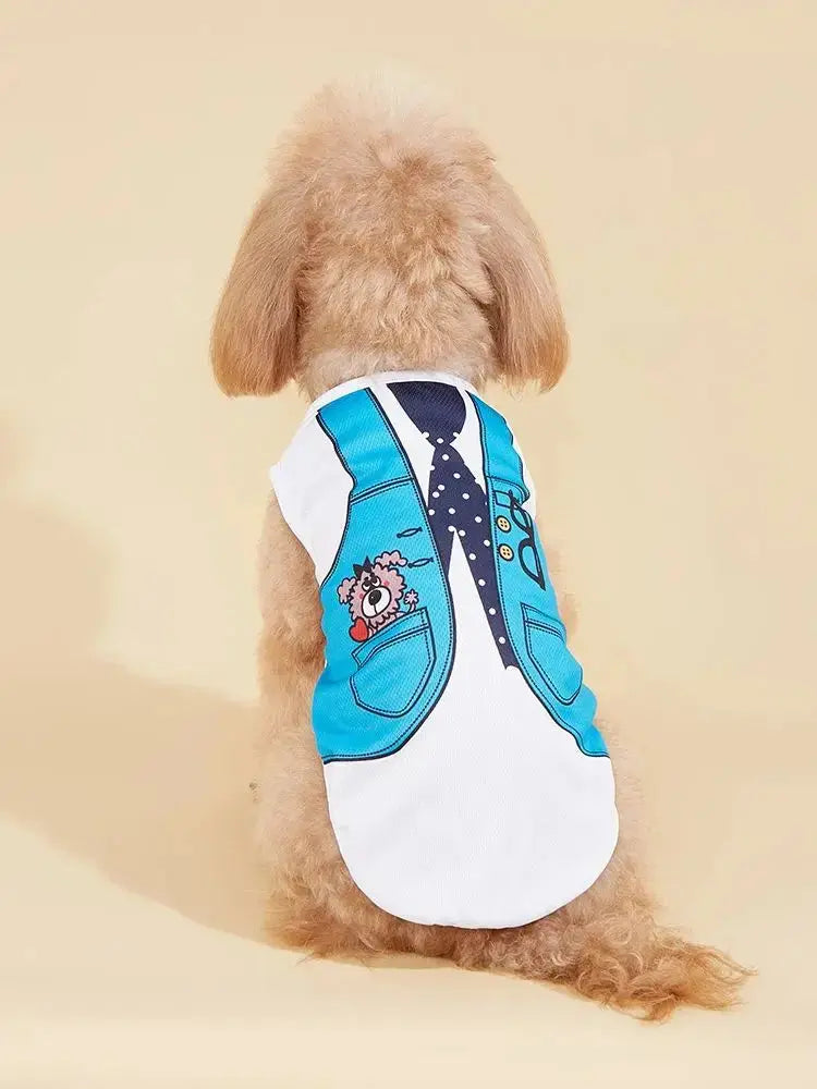 Summer Small Dog Clothes Pets Clothing Cartoon Dog Shirt  Chihuahua Tshirt Puppy Vest Yorkshire Terrier Pet Clothes Ropa Perro