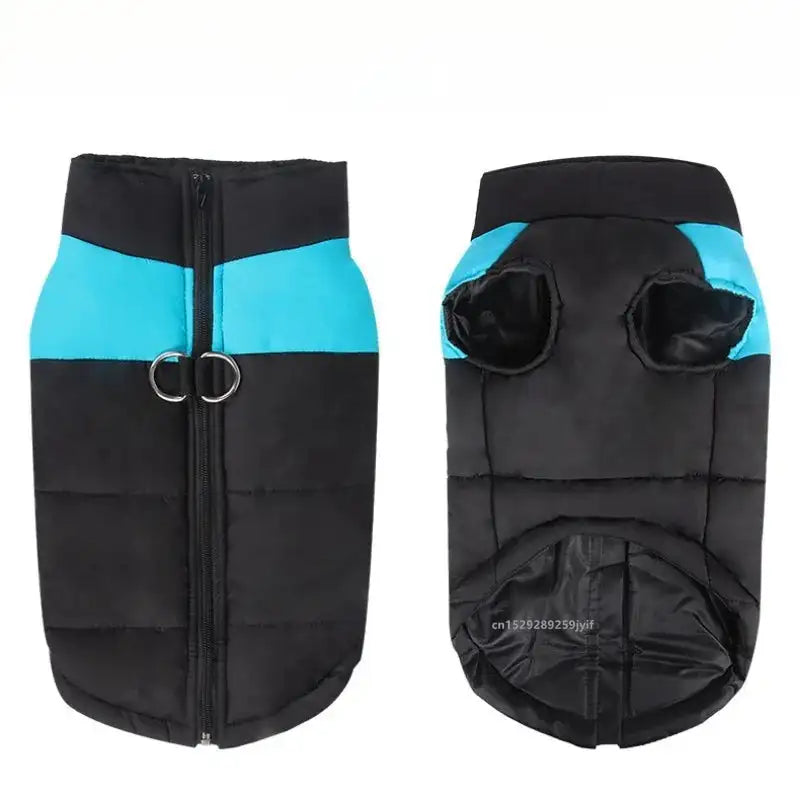 Waterproof Winter Dog Jacket - Warm Padded Vest w/ Zipper for Small, Medium, Large Dogs & Cats