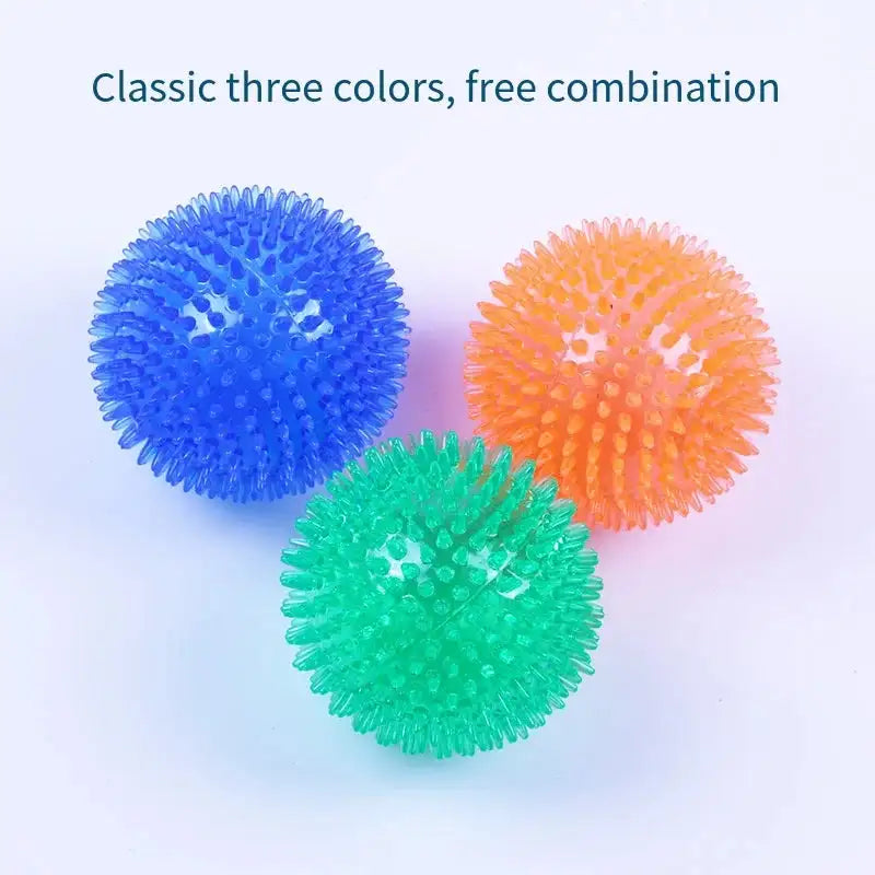 Squeaky Dental Chew Ball - Bouncy TPR Dog Toy for Teeth Cleaning & Play