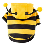 Pet Halloween Costume Honey Bee Role Play Hoodie with Buckle or not Dogs Cats Party Cosplay Funny Outfit Clothes with Hat or not