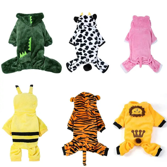 Pet Dog Clothes Soft Warm Fleece Dogs Jumpsuits Pet Clothing for Small Dogs Puppy Cats Clothes Chihuahua Yorkshire Costume Coat Hover Image