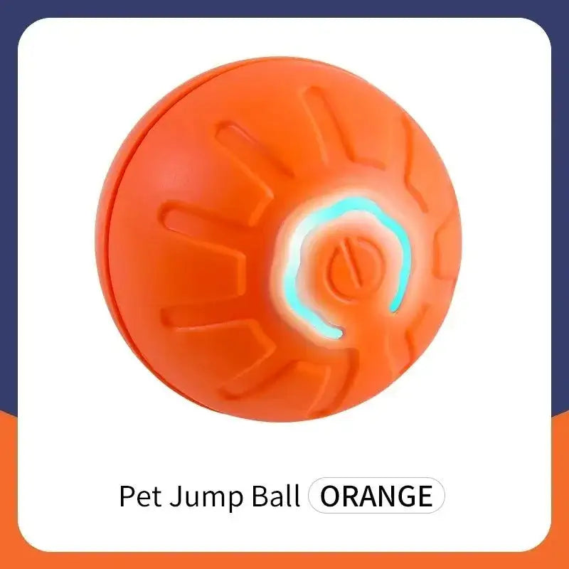 Rechargeable Automatic Dog Toy Ball - LED Bouncing Ball w/ USB Charging for Cats & Dogs