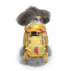 Dog Raincoat Dog Hooded Poncho 4 Legs Dog Rain Jacket with D Leash Ring Waterproof Dog Rain Clothes for Small Medium Dogs