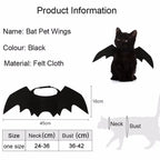 Pet Halloween Cosplay Costume for Dogs Cats Puppy Kittens Black Bat Wings