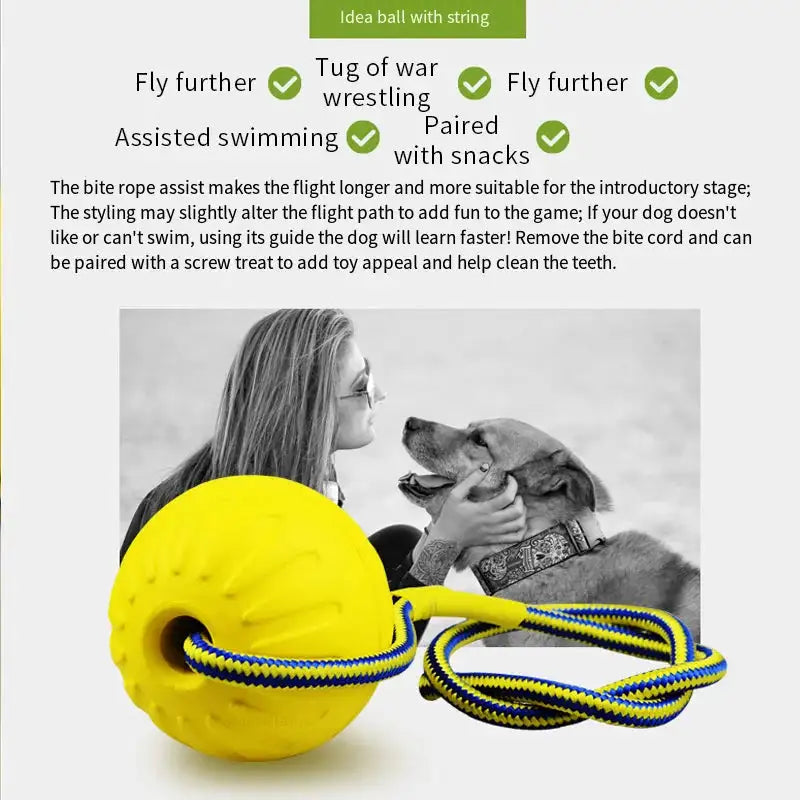 Indestructible Rubber Chew Ball - 7cm/9cm Dog Toy for All Sizes