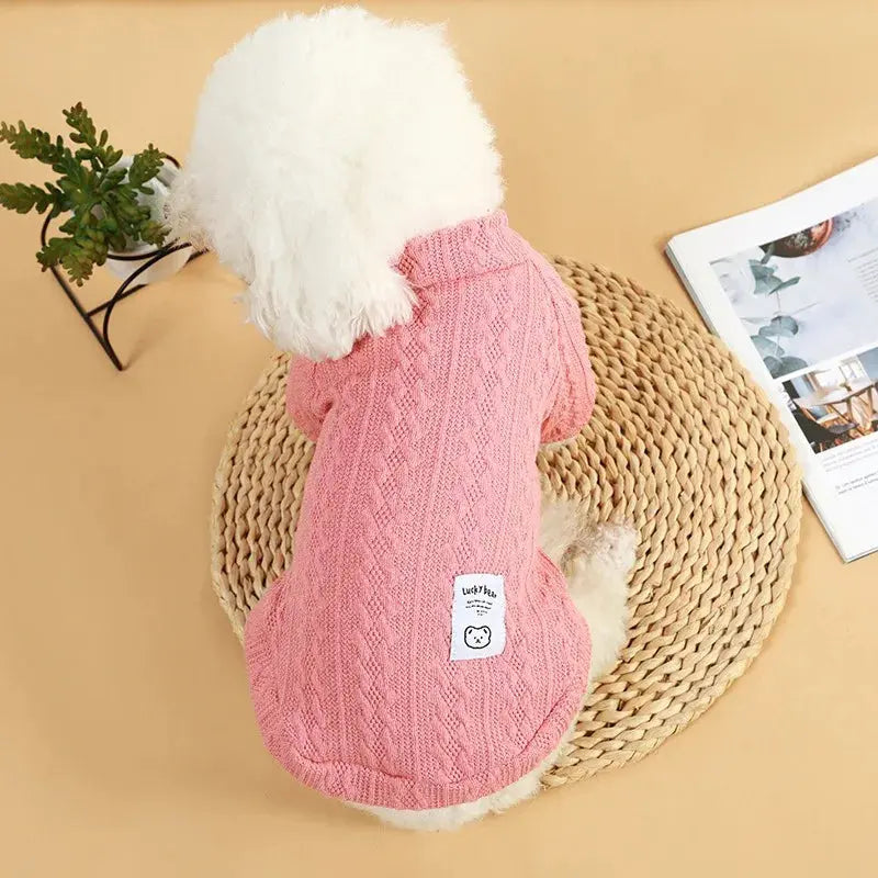 Warm Knitted Dog Sweater Soft Fashion Pet Clothes for Samll Medium Dogs Cats French Bulldog Chihuahua Yorkies Pug Costume