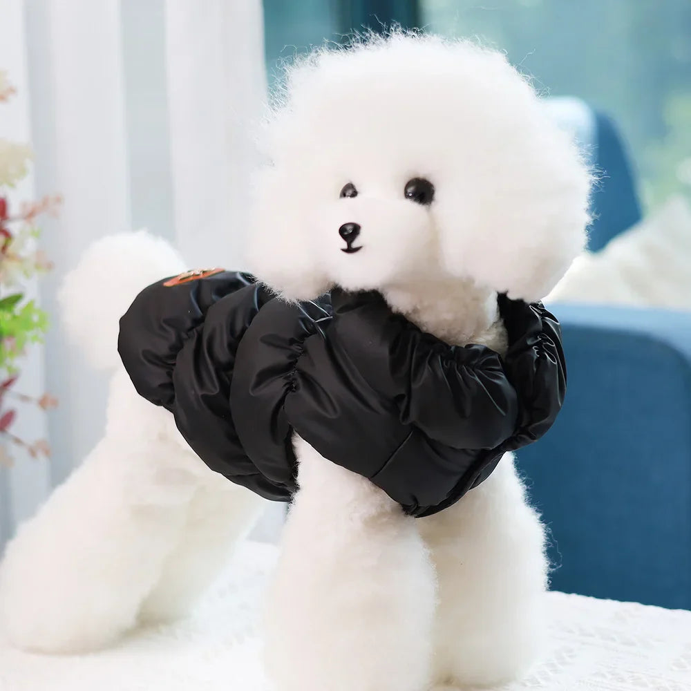 Soft Warm Dog Clothes Winter Padded Puppy Cat Coat Jacket For Small Medium Dogs