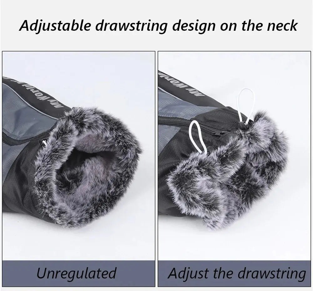 Thickened Big Dog Coat Jacket with Fur Collar Winter Warm Pet Clothes for Medium Large Dogs Greyhound Doberman mascotas Outfits