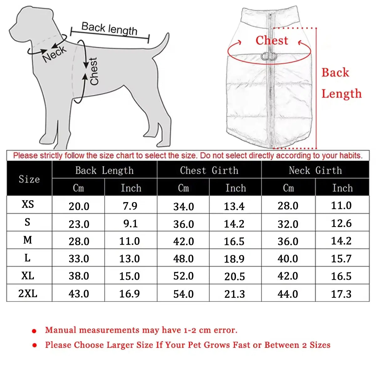 Warm Dog Clothes For Winter Outdoor Waterproof Pet Vest Coat For Small Medium Dogs High Neck Pets Jacket Chihuahua Bulldog Parka