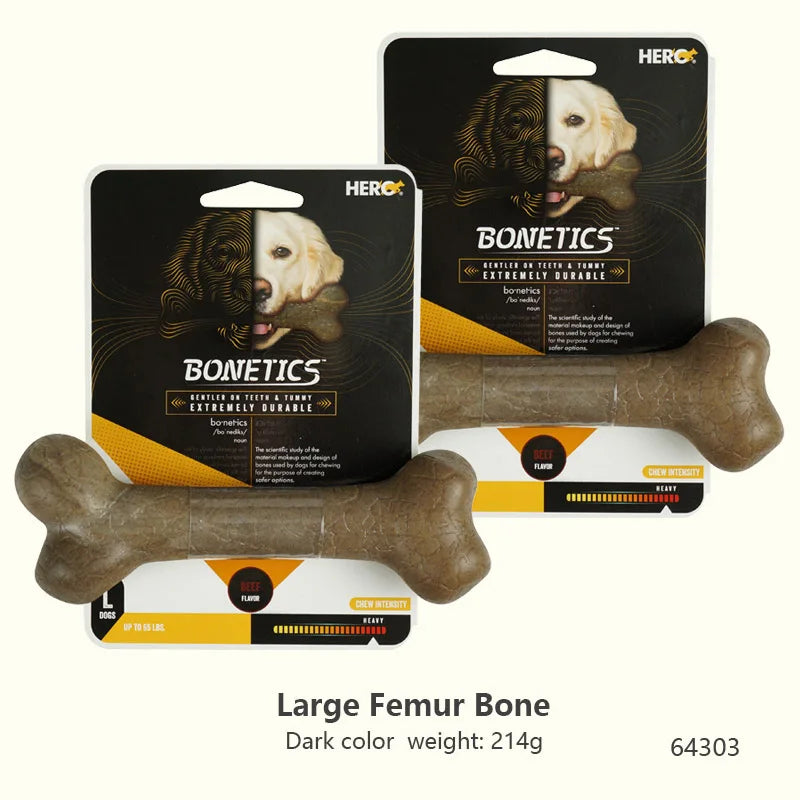 Durable Chew Bone for Dogs - Tough Nylon-Wood Dental Toy (All Sizes)