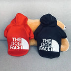 Cozy Winter Dog Hoodie for Large Breeds – Warm Fleece Jacket with Playful Face Print, Adjustable Fit (Labrador, French Bulldog & All Breeds)
