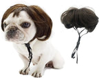 Funny Pet Cosplay Wig Short Dog Costume Wig Pet Decorations Cats Hair Hat Costumes Head Accessories Halloowen Christmas Supplies