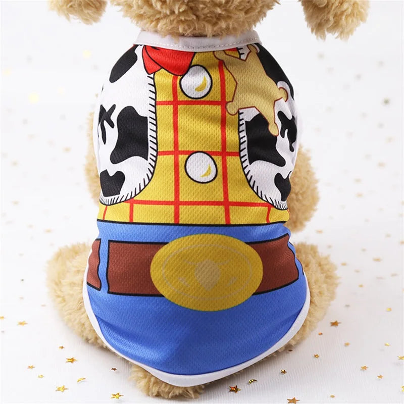 Casual Cartoon Dog T-Shirt – Soft Summer Vest for Small Puppies