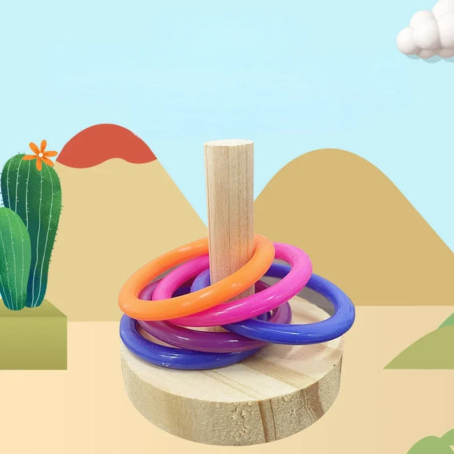 Wooden Parrot Ring Toy Main Image