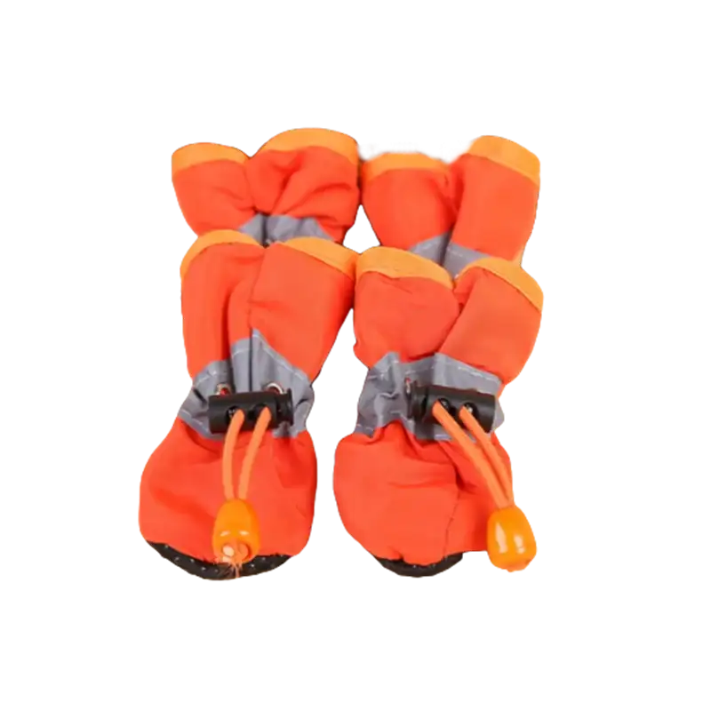 4pcs Waterproof Pet Dog Shoes - Anti-Slip Rain Boots for Small Dogs and Cats - Durable Footwear for All Weather