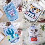 1 PC Lightweight Summer Vest for Pets Chihauhua XS-XXL Big Dogs Clothing Ice Felt Overall Cartoon No Fading Pet Cat Overalls