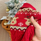 Dog Winter Clothes Pet Christmas Red Sweaters Sleeveless Gingerbread Reindeer Pattern Soft Warm Fall Winter Cats Dogs Clothes