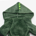 Pet Cat Dog Halloween Dog Clothes for Small Dogs Funny Dinosaur Cosplay Costume Winter Warm Cat Coat Fleece Hoodies Sweater