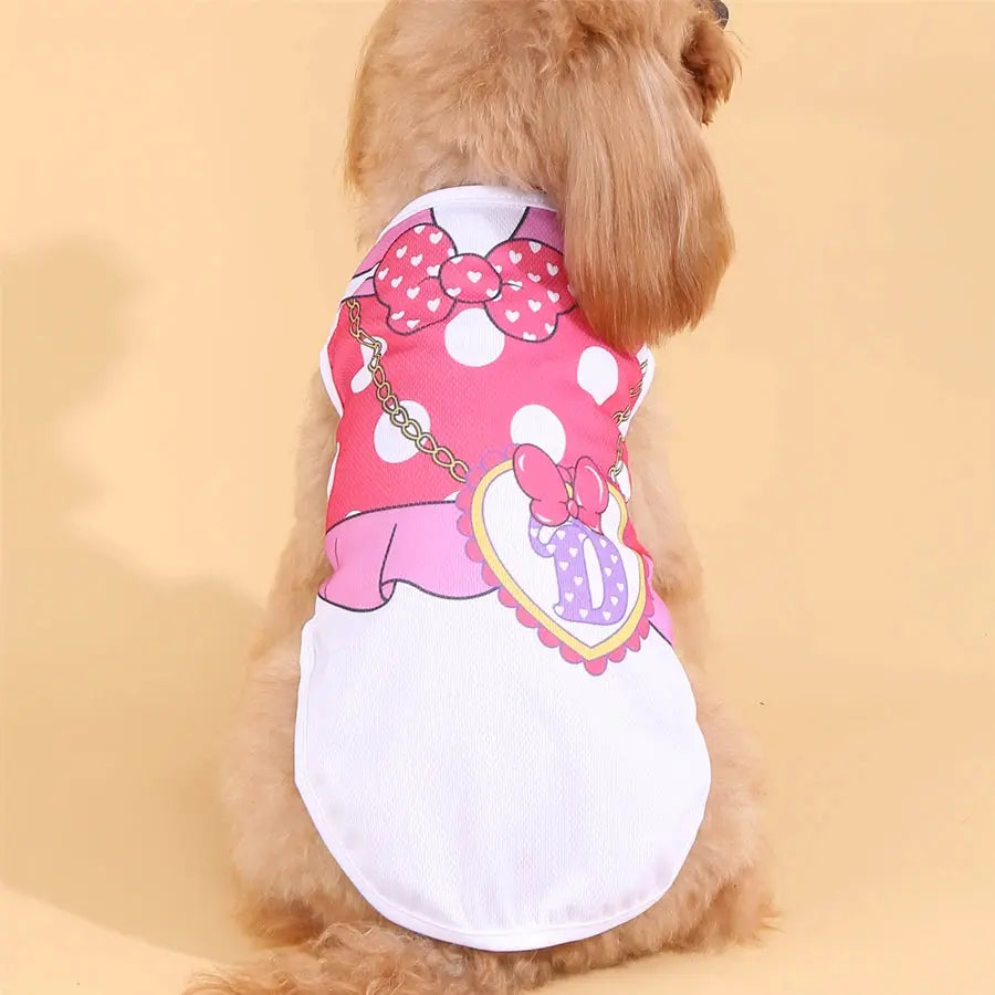 Summer Small Dog Clothes Pets Clothing Cartoon Dog Shirt  Chihuahua Tshirt Puppy Vest Yorkshire Terrier Pet Clothes Ropa Perro