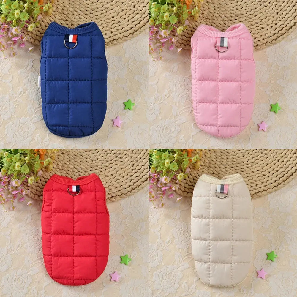 XS-2XL Winter Warm Cotton Dogs Vest Coats For Small Medium Dog Clothing Puppy Kitten French Bulldog Chihuahua Pet Dogs Clothes