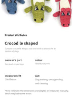 Interactive Squeaky Alligator Chew Toy – Durable Puppy Teething & Teeth Cleaning Dog Toy with Crinkle Sound, Non-Toxic (Blue/Red/Green)