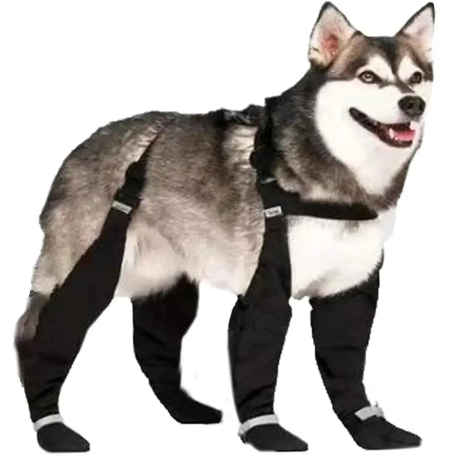 Reflective Dog Boots Shoes For Dogs Non-slip Pets Paws Protector Adjustable Walking Shoes Suspender Boots Outdoor Pet Sneakers Hover Image