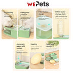 Elevated pet food bowl with water dispenser -Pink