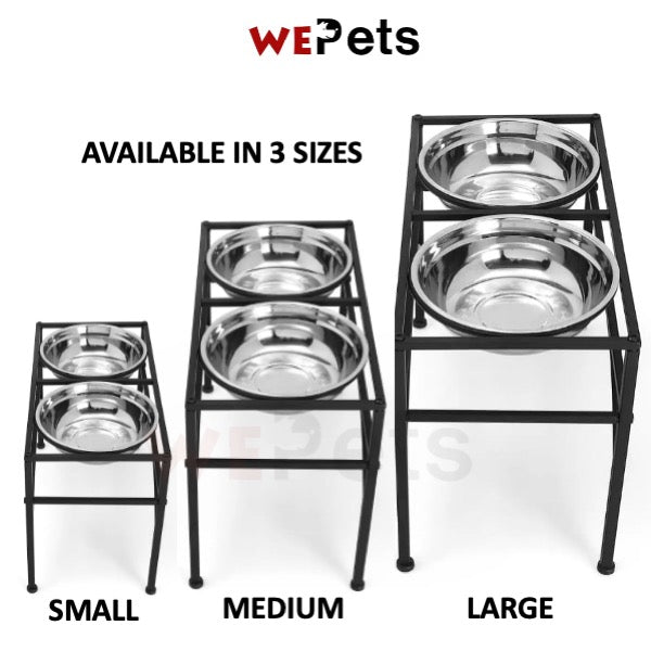 Elevated Pet Bowl Stainless Steel Feeding Bowl [Ready Stock]