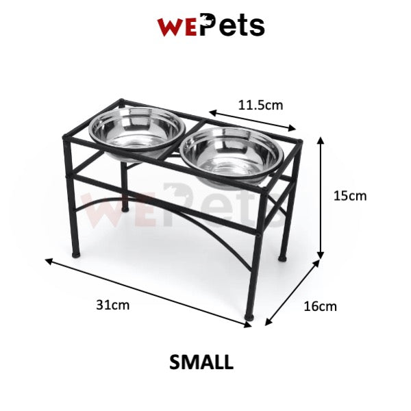 Elevated Pet Bowl Stainless Steel Feeding Bowl [Ready Stock]