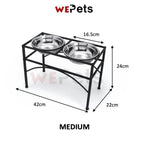 Elevated Pet Bowl Stainless Steel Feeding Bowl [Ready Stock]