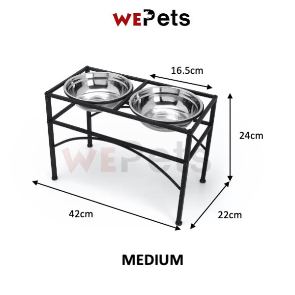 Elevated Pet Bowl Stainless Steel Feeding Bowl [Ready Stock]