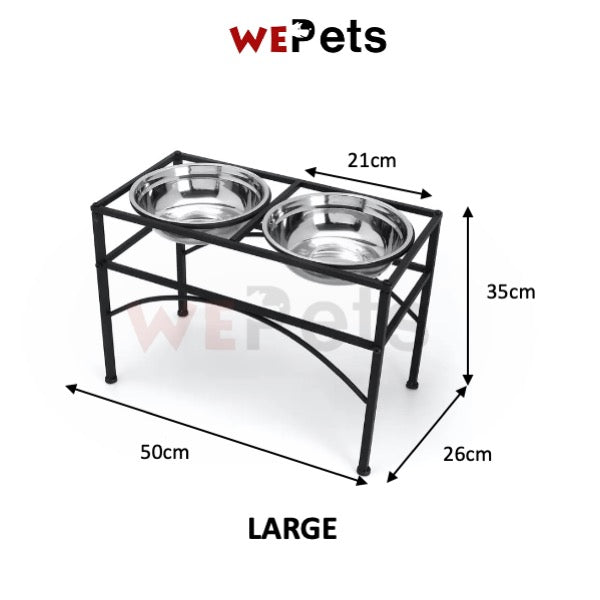 Elevated Pet Bowl Stainless Steel Feeding Bowl [Ready Stock]