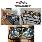 Elevated Pet Bowl Stainless Steel Feeding Bowl [Ready Stock]