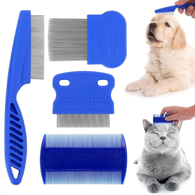 Stainless Steel Flea Comb Set Flea Comb for Cats and Dogs Hover Image