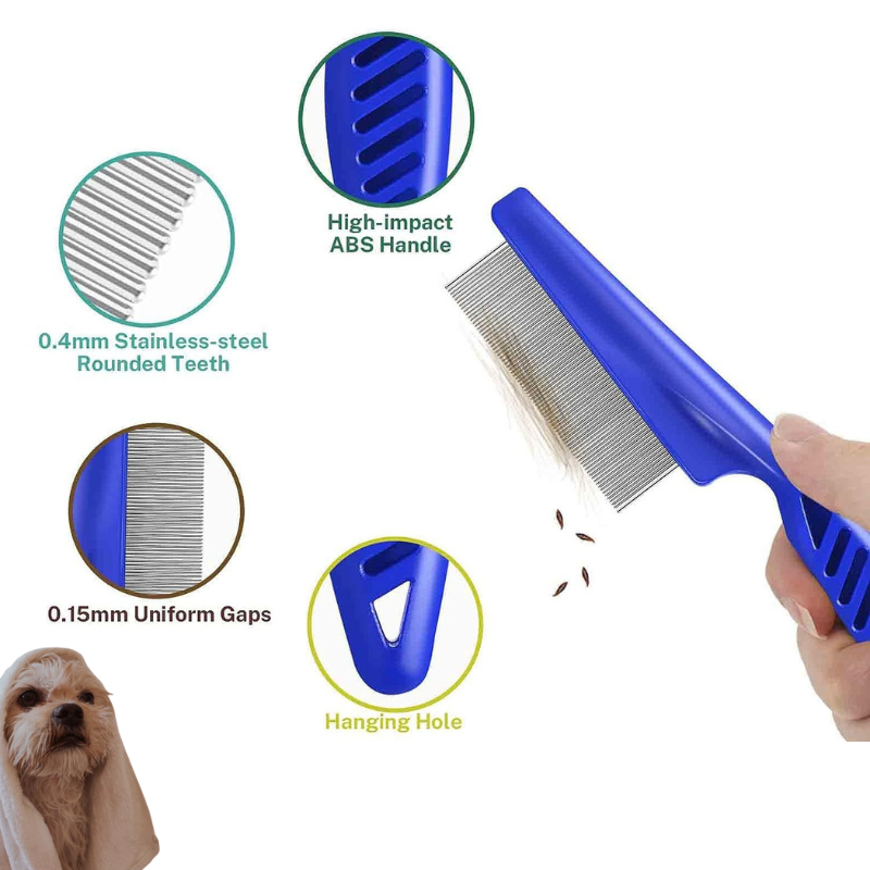Stainless Steel Flea Comb Set Flea Comb for Cats and Dogs