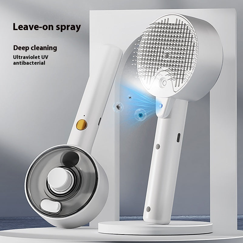 UV Pet Grooming Brush Steam Flea & Hair Remover Tool