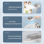 UV Pet Grooming Brush Steam Flea & Hair Remover Tool