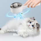 UV Pet Grooming Brush Steam Flea & Hair Remover Tool