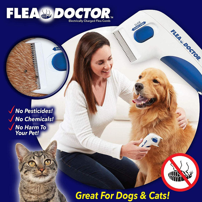 Electric Flea Comb for Dogs & Cats – Flea Doctor Tool