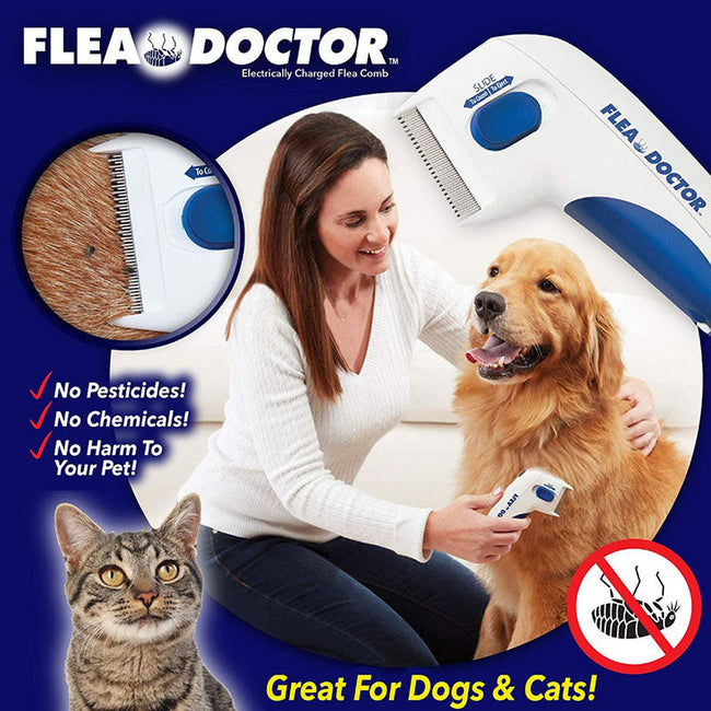 Electric Flea Comb for Dogs & Cats – Flea Doctor Tool Hover Image