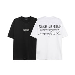 Fog Essentials T Shirts Spring/Summer FOG Season 7 Letter Pattern Crew Neck Short Sleeves