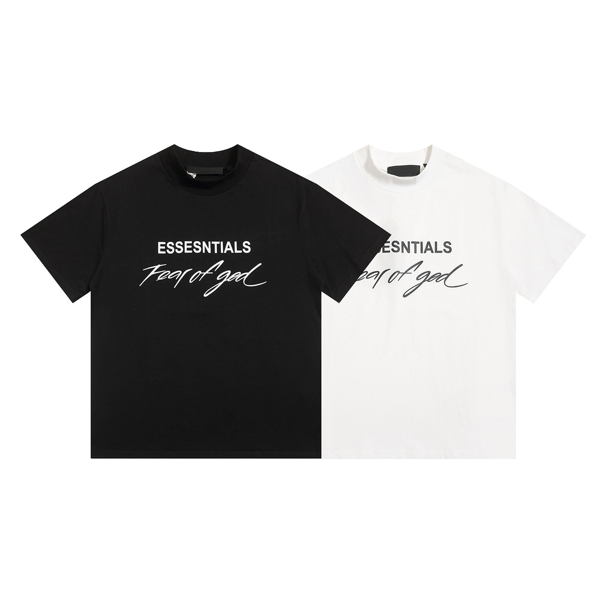Fog Essentials T Shirts Spring/Summer FOG Letter Pattern Crew Neck Pullover Short Sleeves