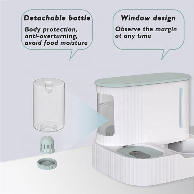 Dog and Cat storage feeder and water dispenser - Pink