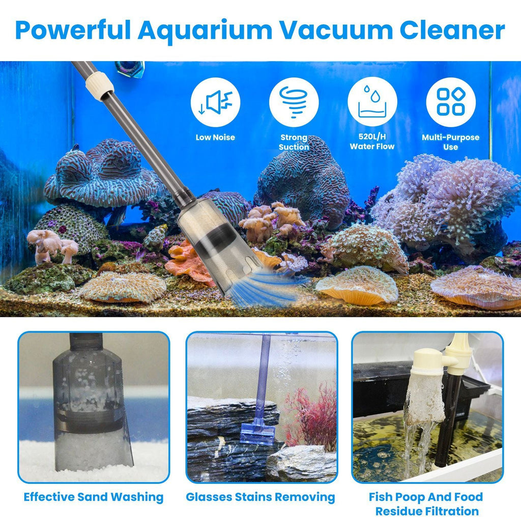 Multifunctional Electric Aquarium Vacuum Cleaner Length Adjustable