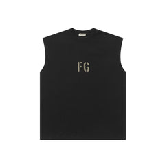 Fog Essentials tank spring summer FG letter crew neck casual vest