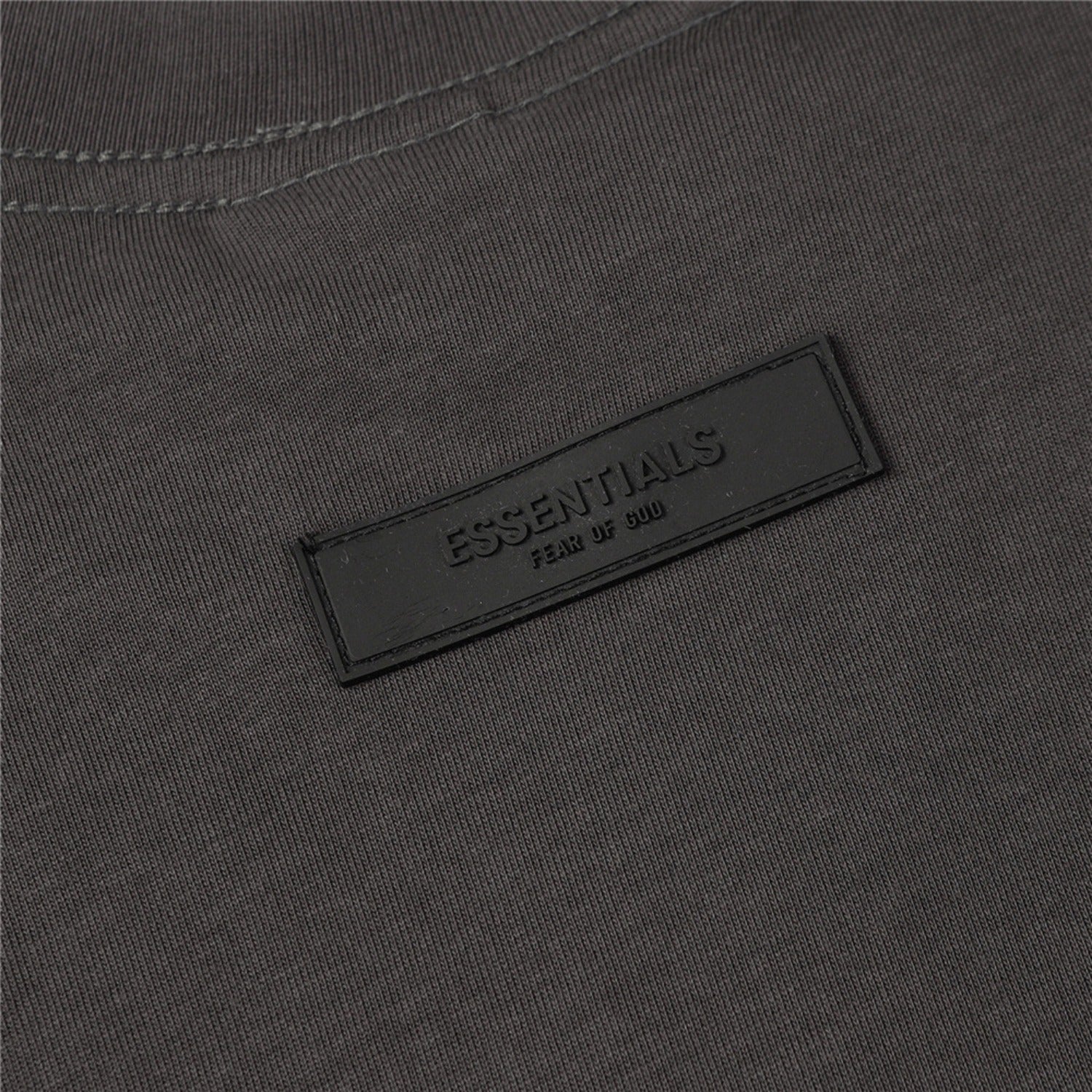 Fog Essentials T Shirts Spring Summer FOG Flocking E Letter Crew Neck Short Sleeves